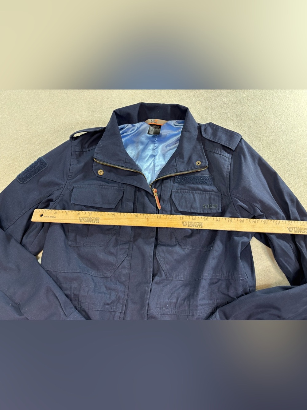 5.11 Tactical Women’s Navy Utility Field Jacket Medium Full Zip Lightweight Coat - Picture 6 of 9
